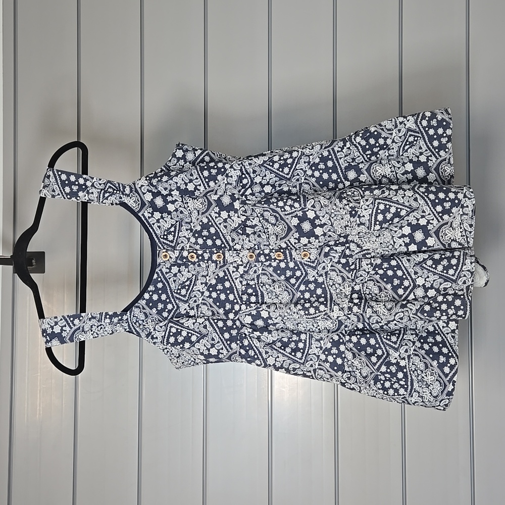 New In Paisly/ Bandana Linen Blend Romper